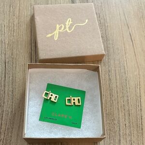 Clare V Gold Ciao Earrings